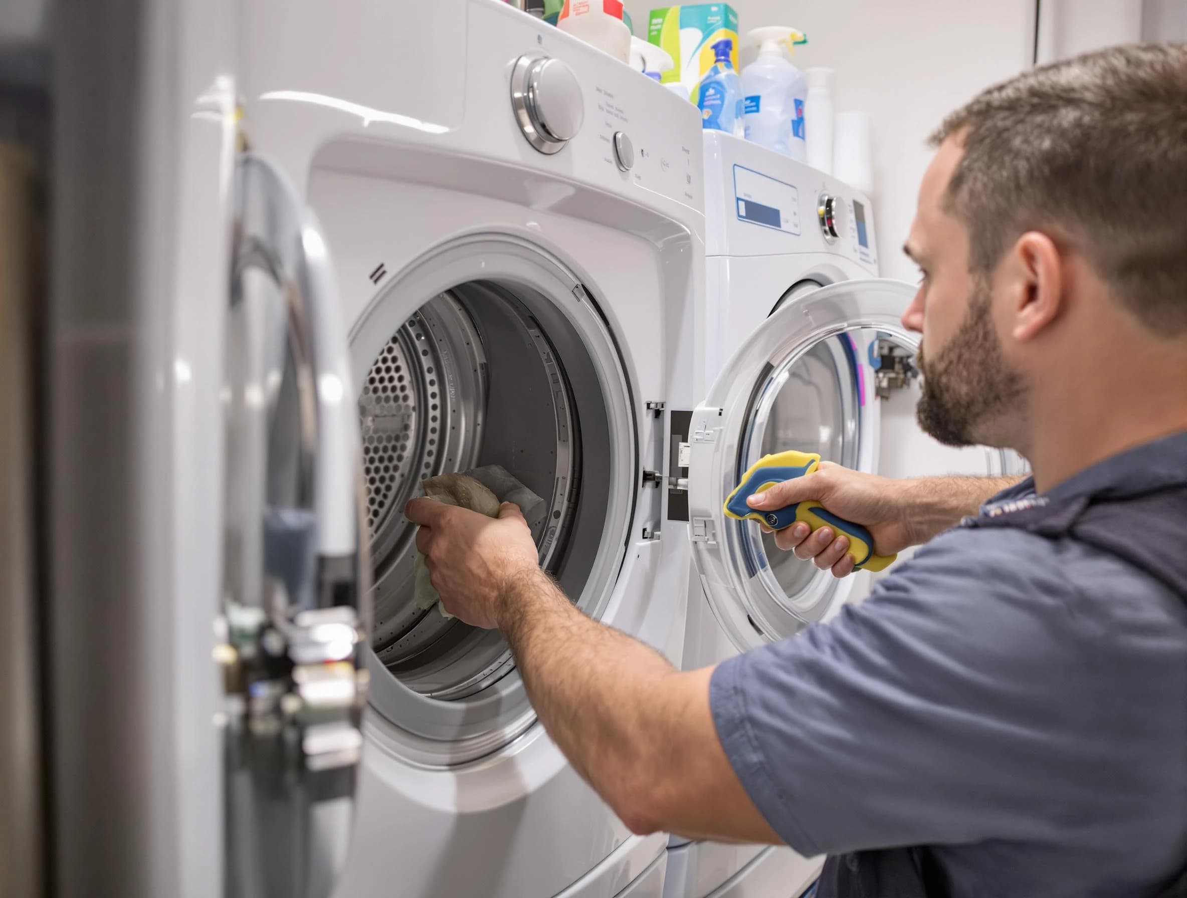 Avondale Dryer Vent Cleaning specialist removing lint buildup from a dryer lint trap system in Avondale