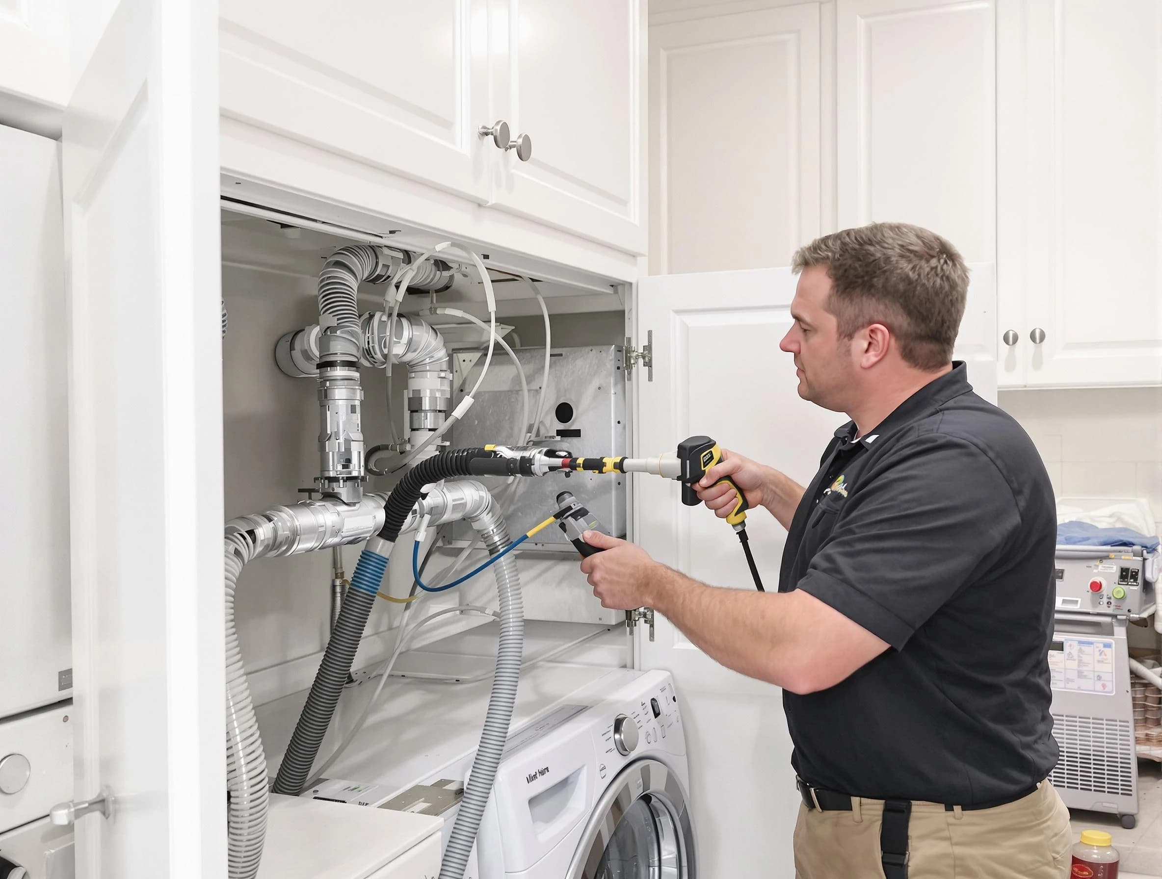 Avondale Dryer Vent Cleaning professional removing severe blockage from a clogged dryer vent in Avondale