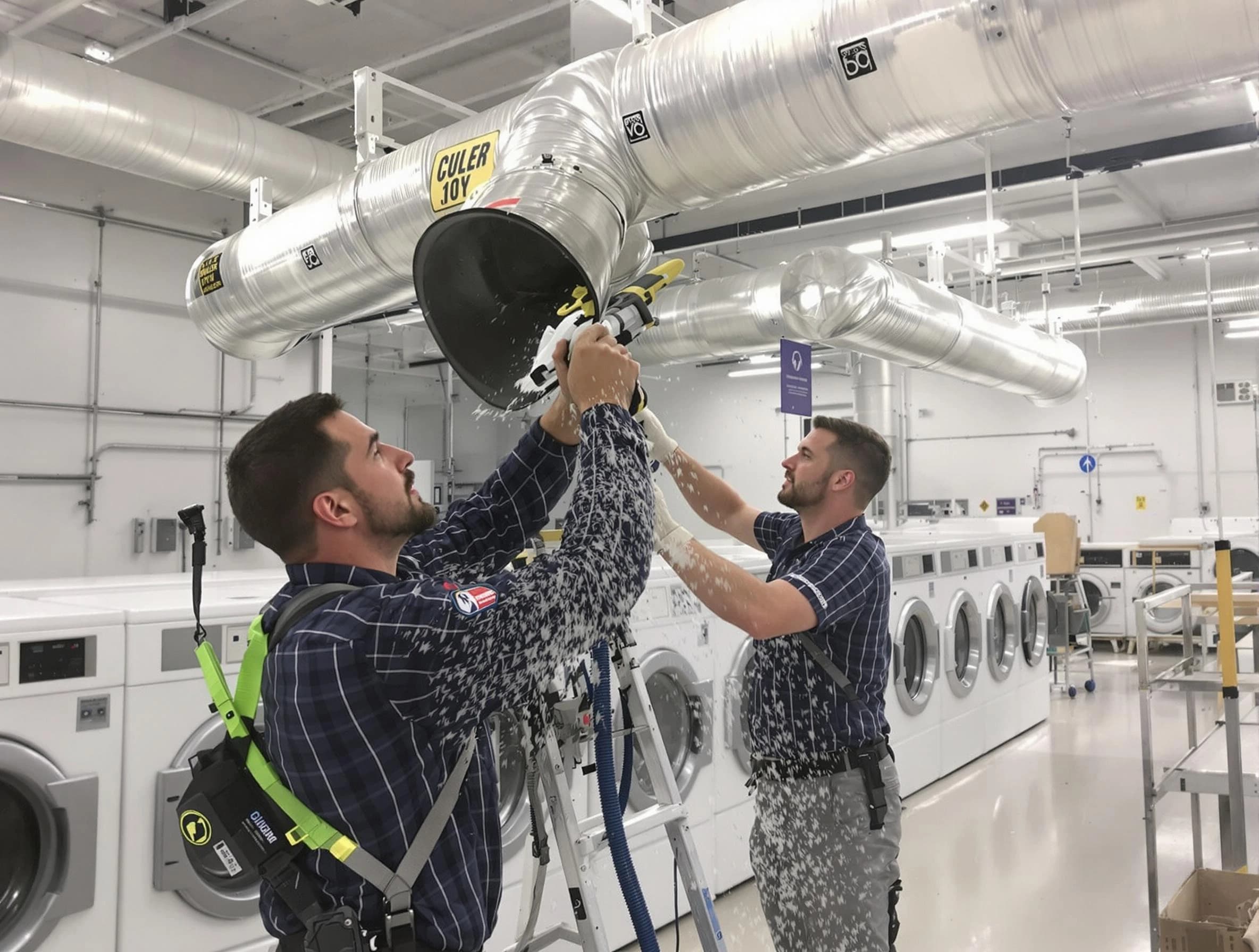Avondale Dryer Vent Cleaning team performing large-scale commercial dryer vent cleaning in Avondale
