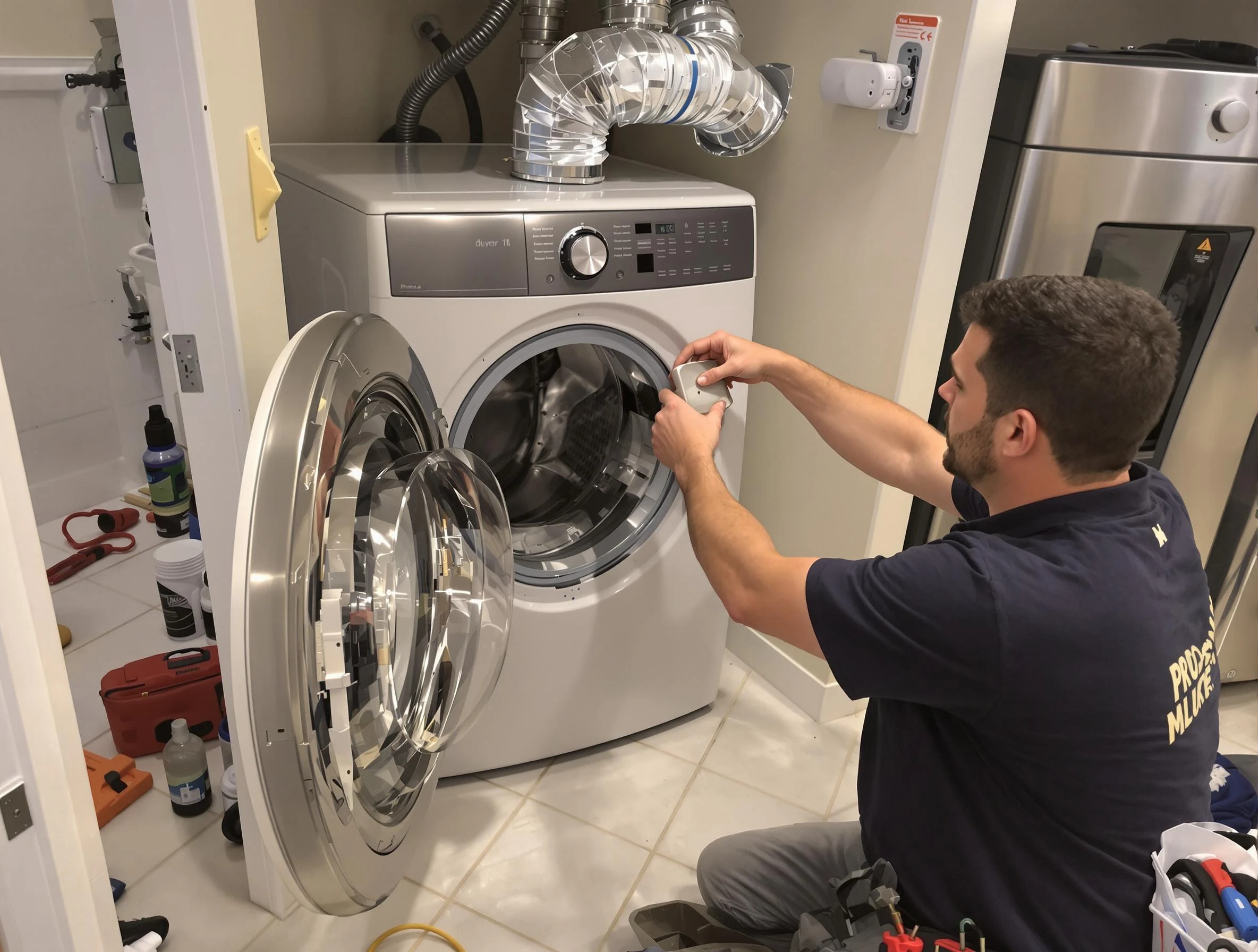 Avondale Dryer Vent Cleaning technician performing precise dryer vent hose installation in Avondale